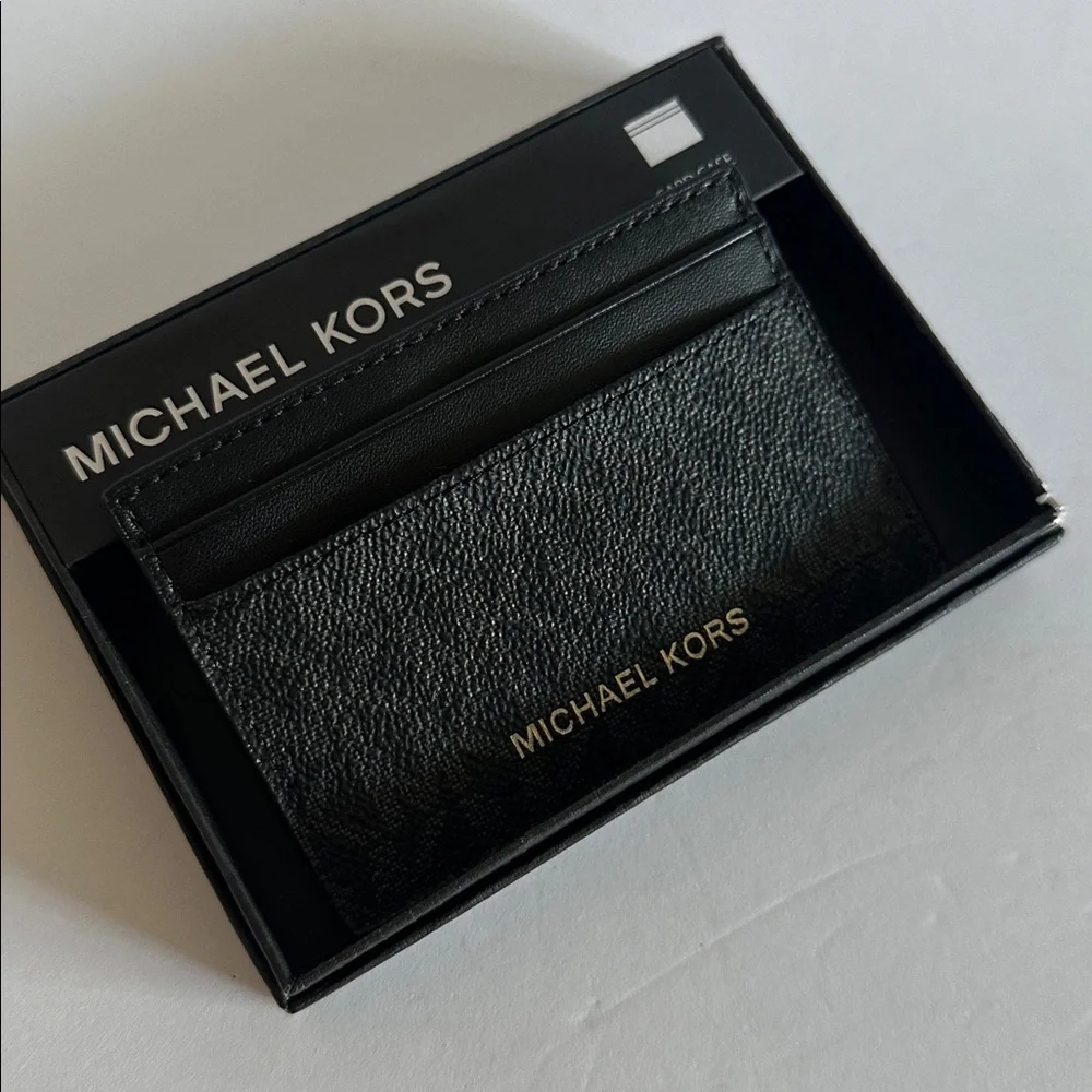 Michael Kors Signature Black Card Holder